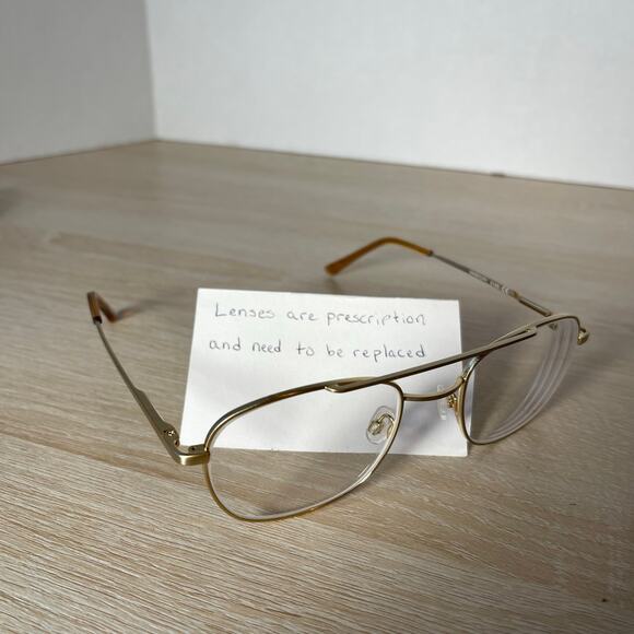 Randolph Engineering S140 FGN Eyeglasses Brushed Gold Frame Only 52-21 Japan - Picture 1 of 8